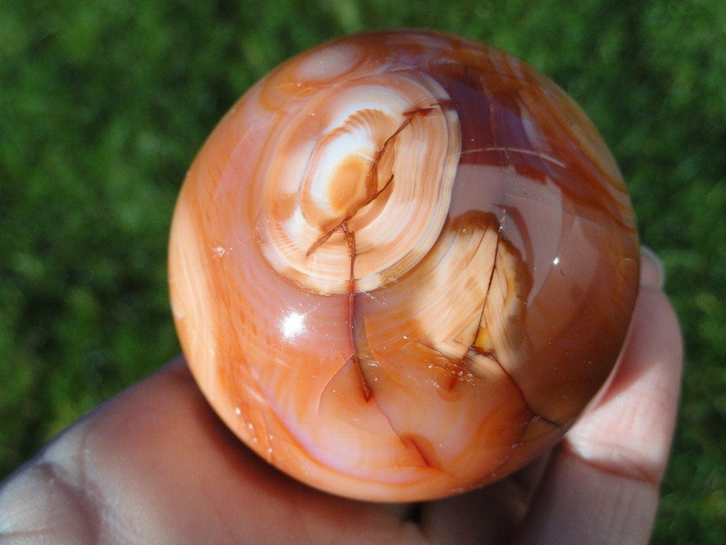 Amazing Patterns CARNELIAN SPHERE - Earth Family Crystals