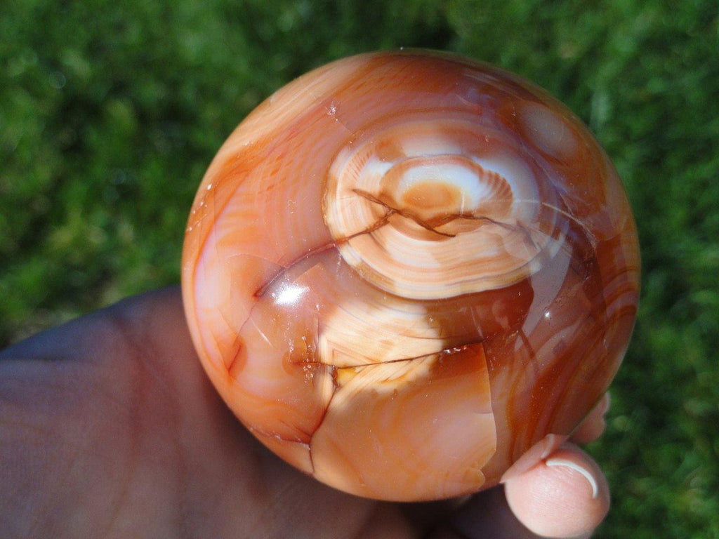 Amazing Patterns CARNELIAN SPHERE - Earth Family Crystals