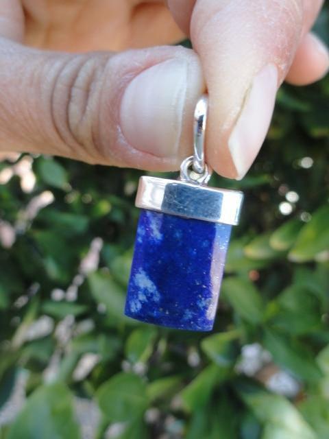 Royal Blue LAPIS LAZULI PENDANT In Sterling Silver (Includes Silver Chain) - Earth Family Crystals