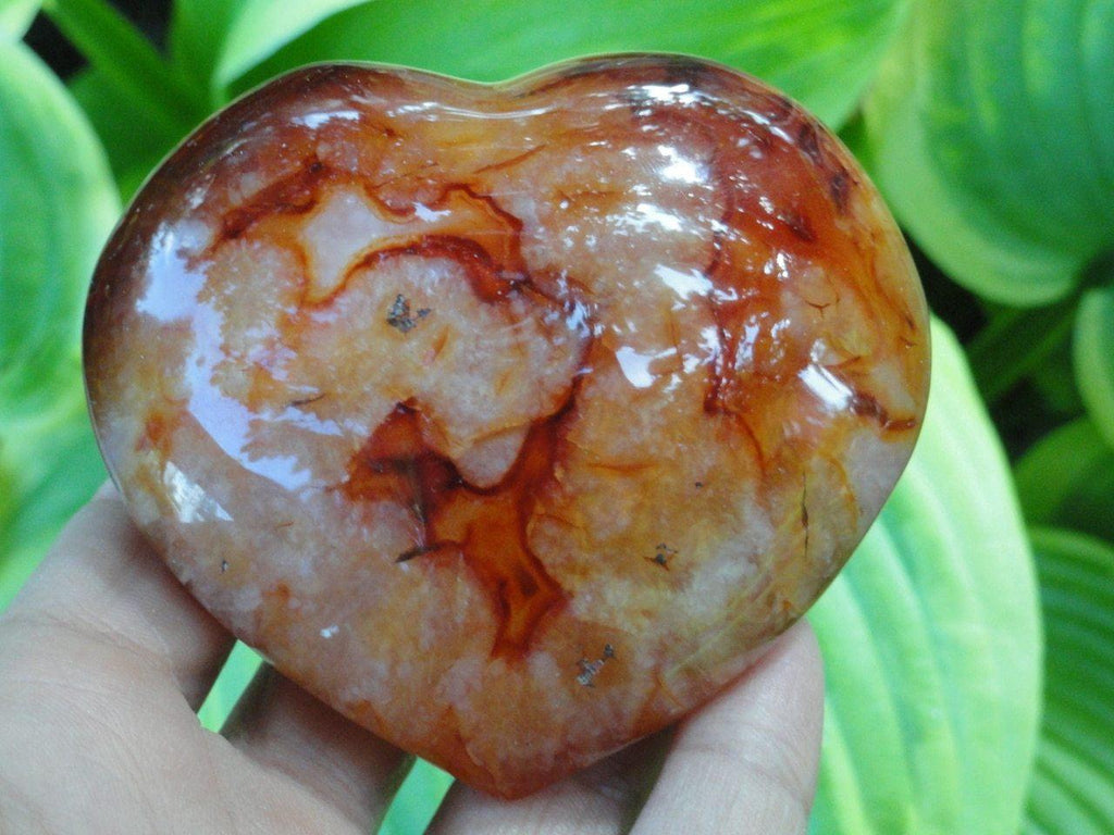 CARNELIAN HEART~Stone of Creativity, Sexuality, Relief of Anger & Frustration** - Earth Family Crystals