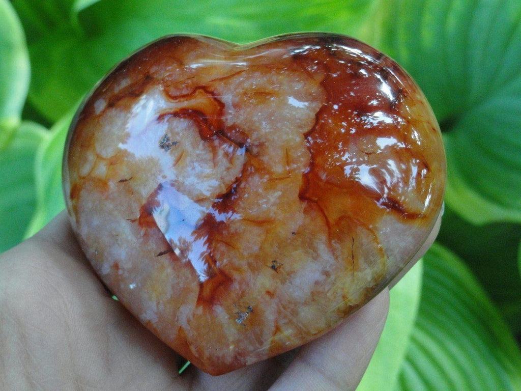 CARNELIAN HEART~Stone of Creativity, Sexuality, Relief of Anger & Frustration** - Earth Family Crystals