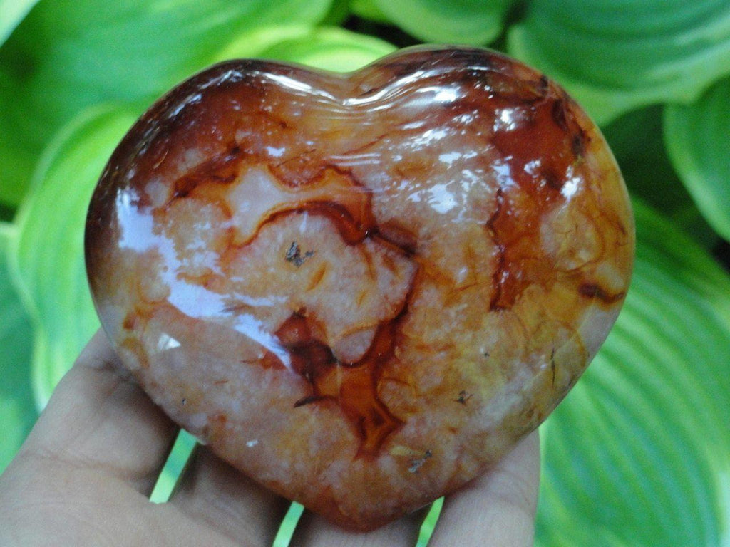 CARNELIAN HEART~Stone of Creativity, Sexuality, Relief of Anger & Frustration** - Earth Family Crystals