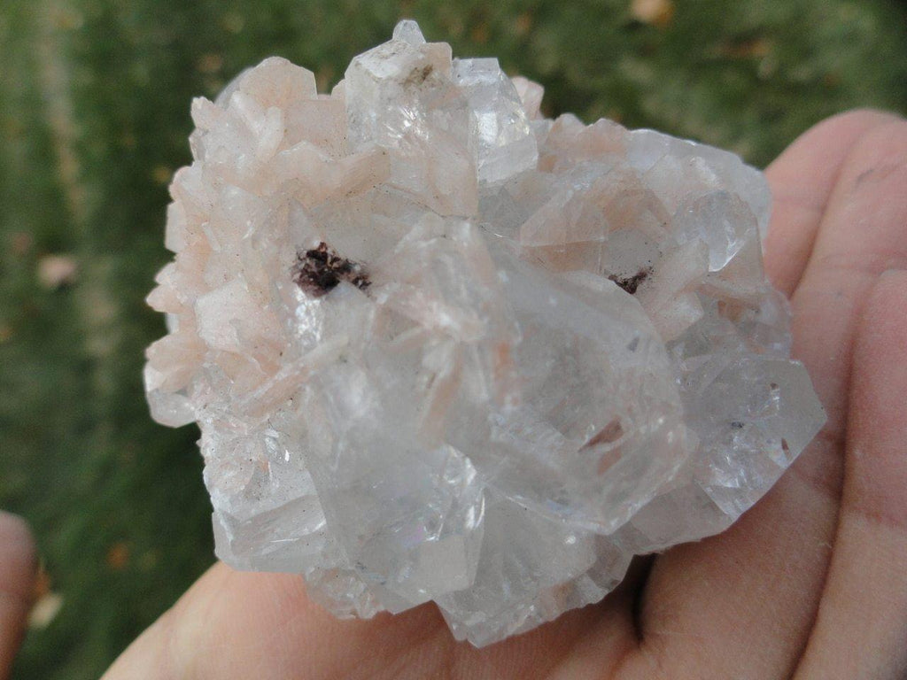 High Vibration CLEAR APOPHYLLITE & STILBITE CLUSTER With Brown Calcite Inclusions - Earth Family Crystals