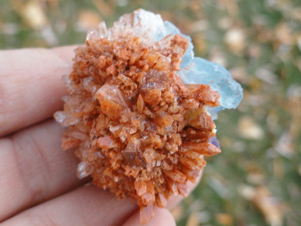 ORANGE CREEDITE WITH FLUORITE INCLUSIONS - Earth Family Crystals