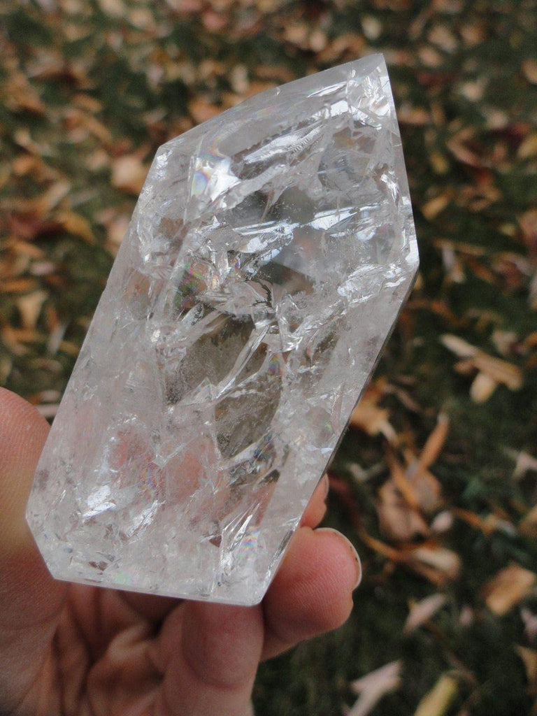 RAINBOWS! CRACKLE QUARTZ GENERATOR From Brazil - Earth Family Crystals