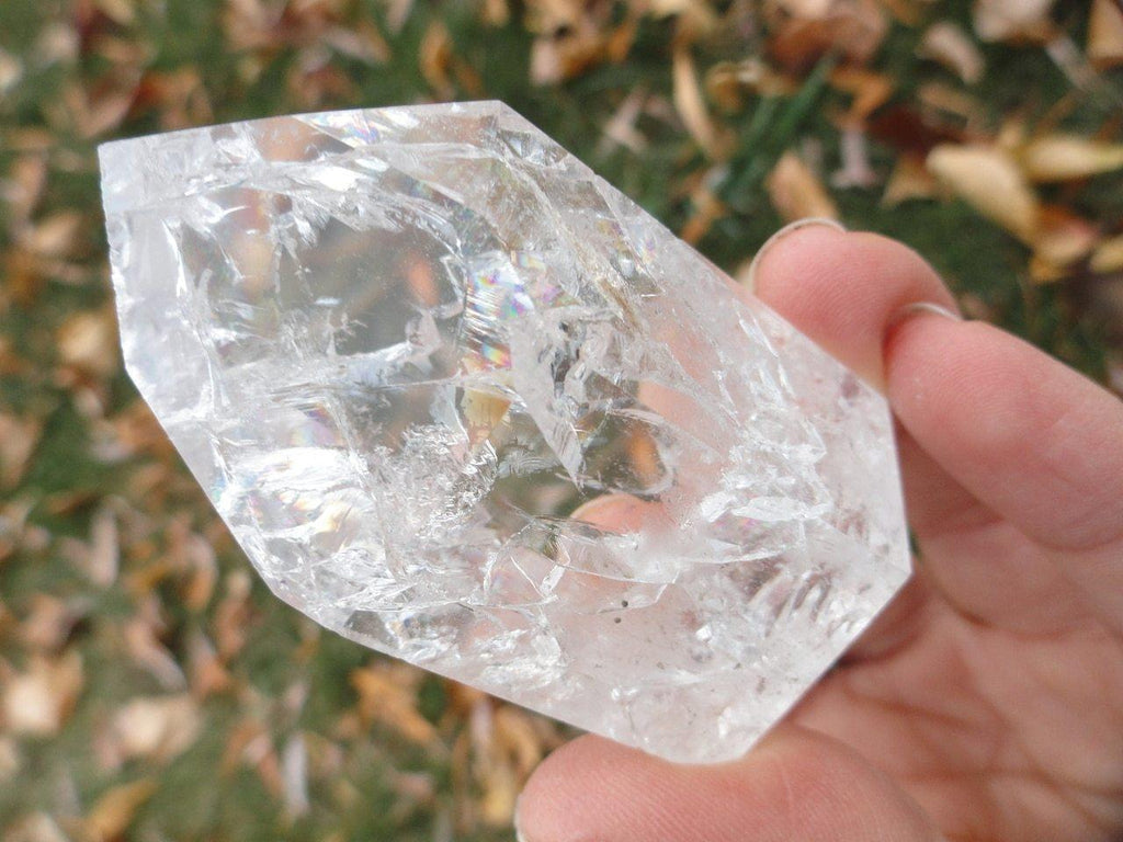 RAINBOWS! CRACKLE QUARTZ GENERATOR From Brazil - Earth Family Crystals