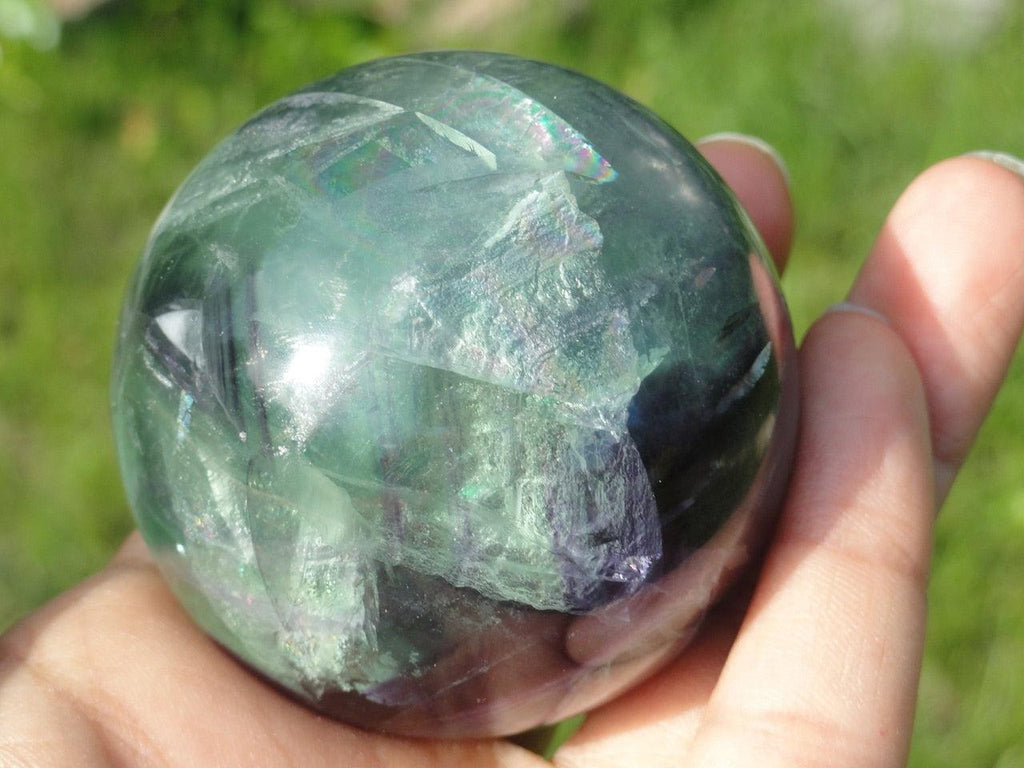 FLUORITE SPHERE ~ STONE OF CLEARING THE ENERGY FIELD* - Earth Family Crystals