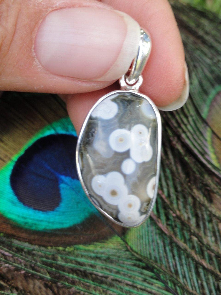 OCEAN JASPER PENDANT In Sterling Silver~ Stone of Positivity & Uplifment* - Earth Family Crystals
