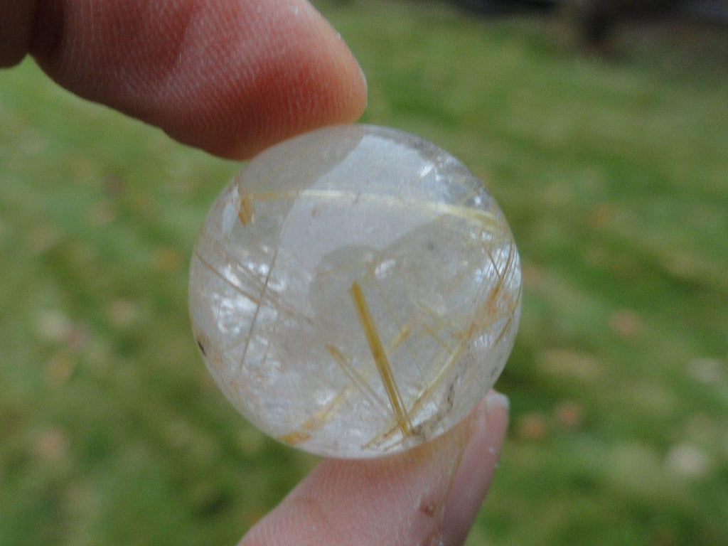 RUTILATED QUARTZ MINI SPHERE FROM BRAZIL* - Earth Family Crystals