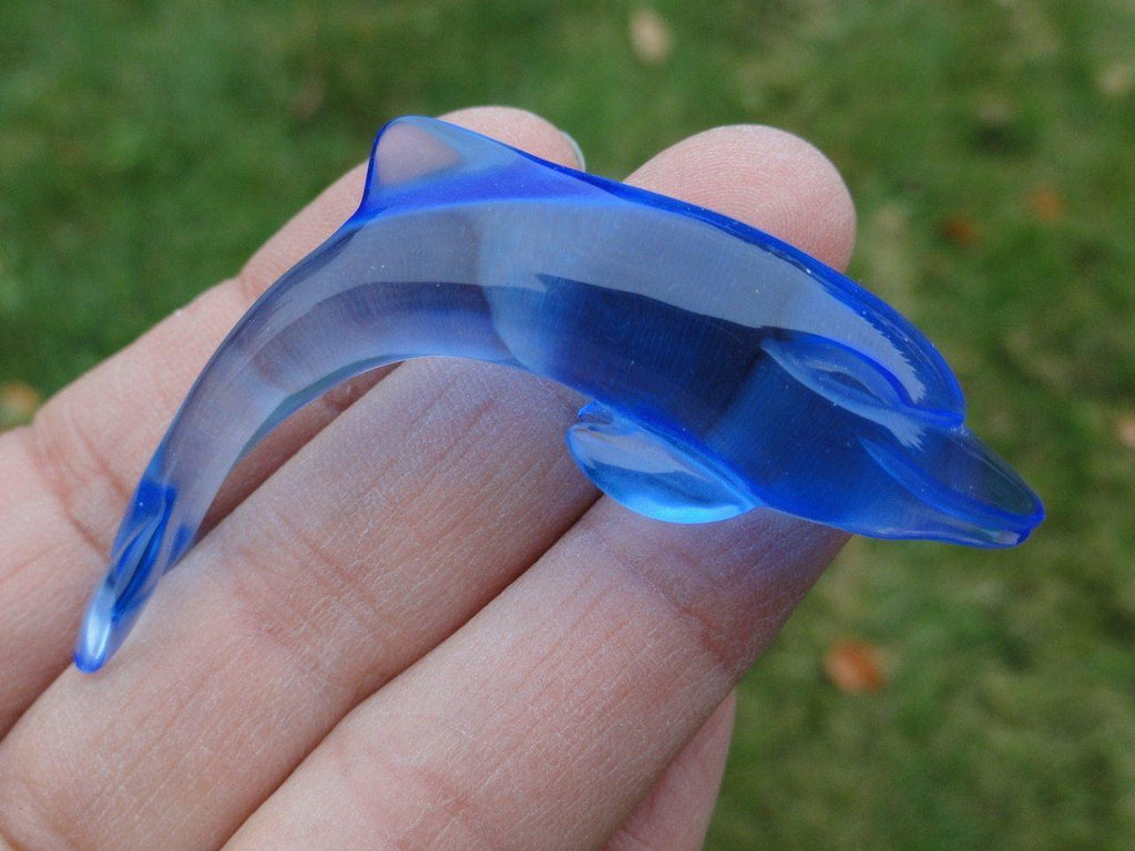 SIBERIAN BLUE QUARTZ DOLPHIN - Earth Family Crystals