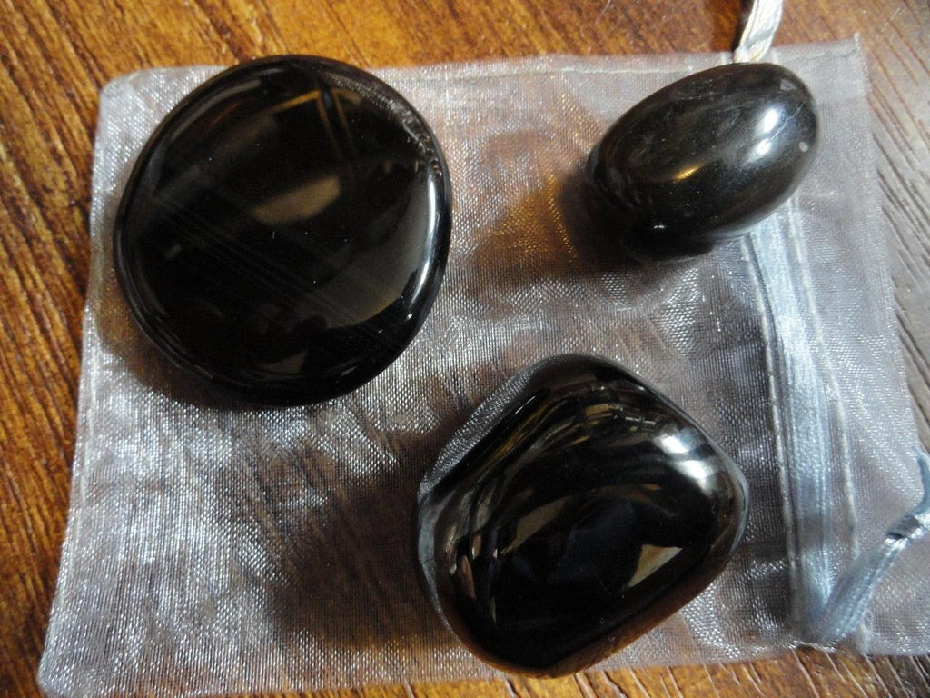 The Ultimate "PROTECTION" Crystal Kit * Contains: Jet, Midnight Lace Obsidian, Master Shamanite* - Earth Family Crystals