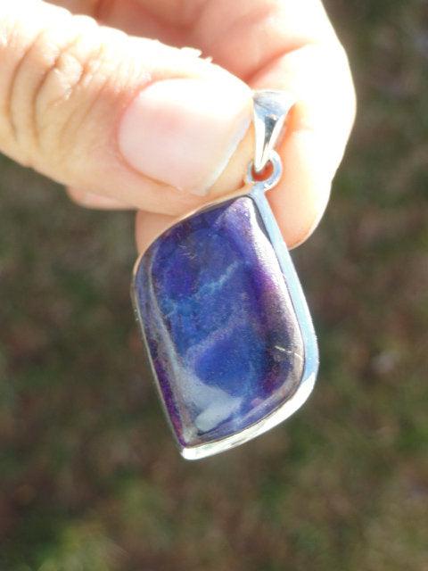 Rare! Pretty Purple SUGILITE PENDANT In Sterling Silver* (Includes Free Silver Chain) - Earth Family Crystals