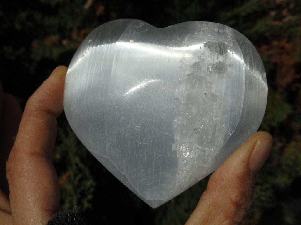 Jumbo SELENITE HEART - Earth Family Crystals