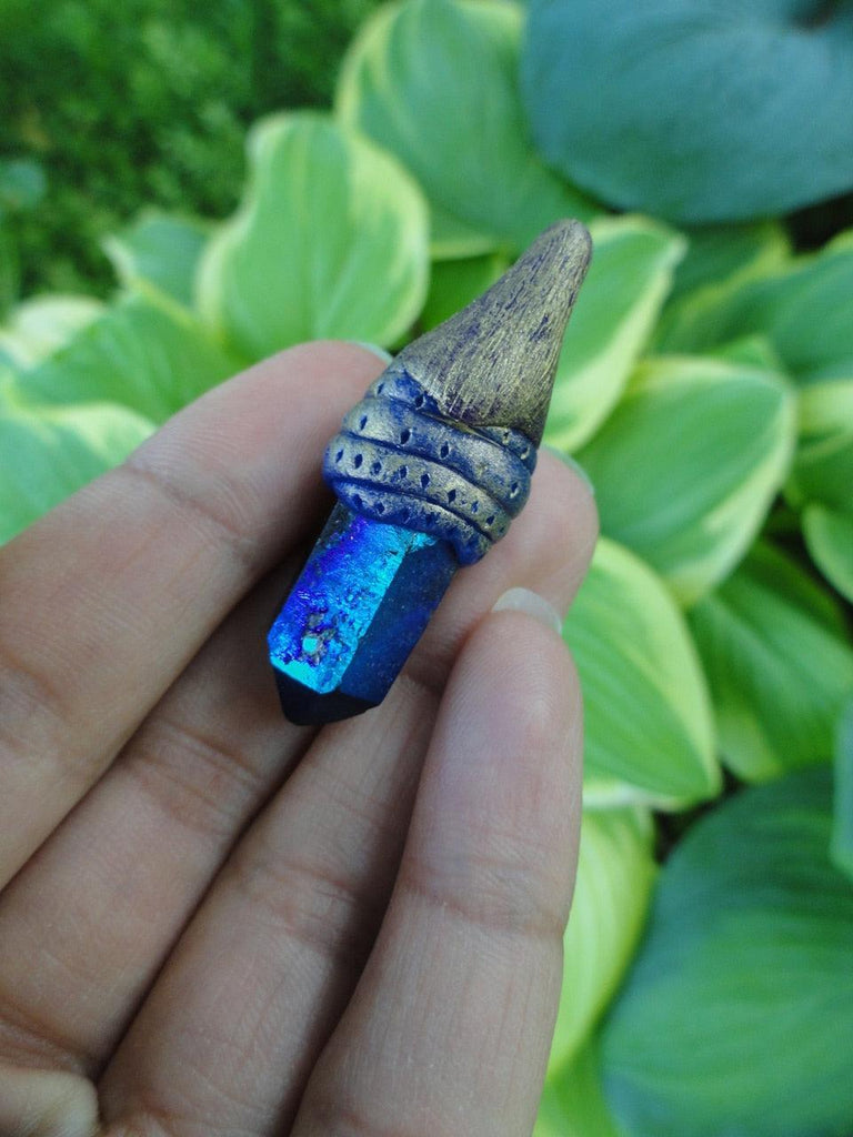 Handmade TITANIUM QUARTZ PENDANT~ Stone of Humor & Relaxation* - Earth Family Crystals