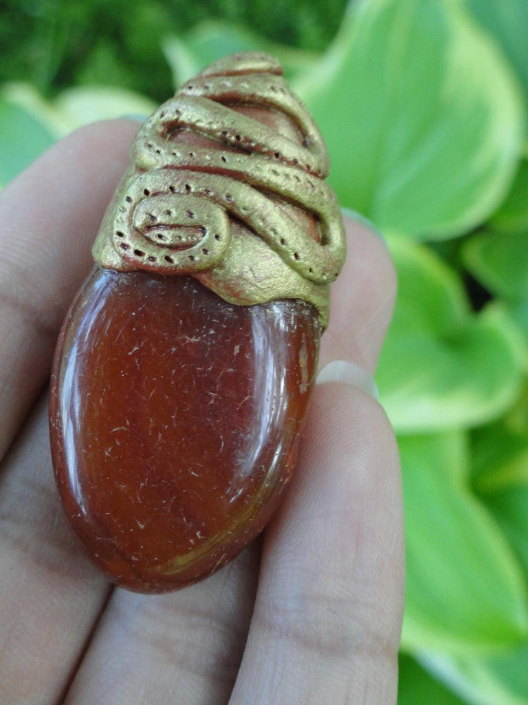 Handmade CARNELIAN PENDANT~ Stone of Creativity, Release of Anger & Frustration* - Earth Family Crystals