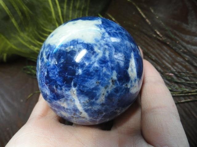 Beautiful Blue SODALITE GEMSTONE SPHERE - Earth Family Crystals