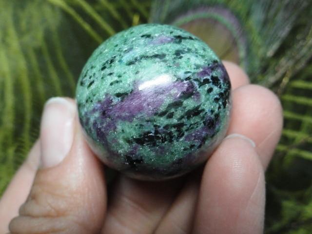 Adorable RUBY ZOISITE GEMSTONE SPHERE - Earth Family Crystals