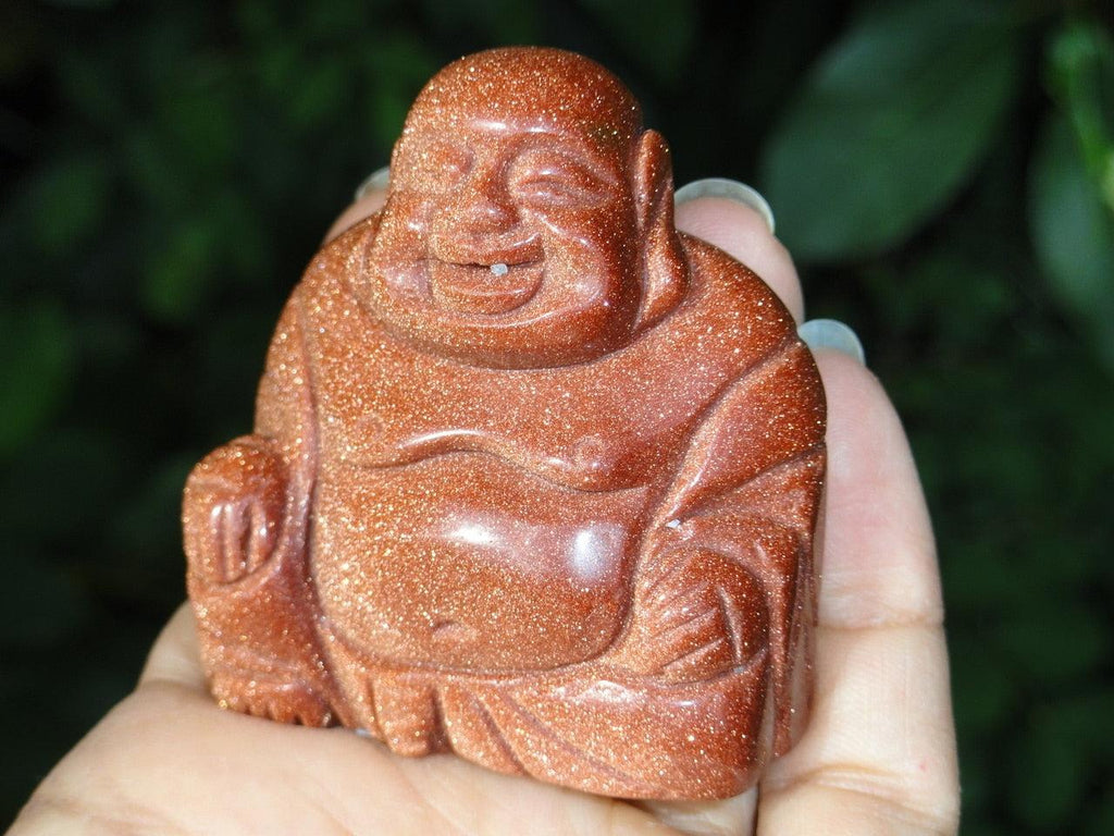 GOLDSTONE BUDDHA CARVING - Earth Family Crystals