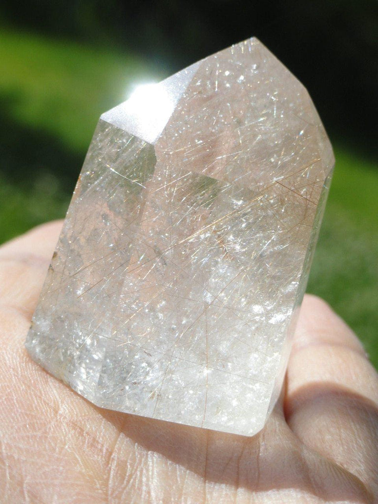 RUTILATED QUARTZ TOWER FROM BRAZIL - Earth Family Crystals