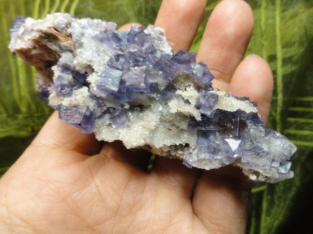 Pretty Cubic PURPLE FLUORITE CLUSTER - Earth Family Crystals