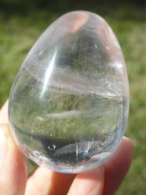 Incredible beauty CLEAR QUARTZ GEMSTONE EGG - Earth Family Crystals