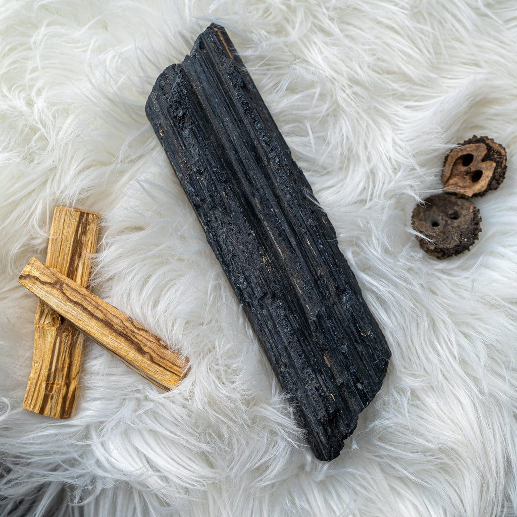 XL Black Tourmaline Rod ~Display Specimen ~ Protective and Grounding Energy - Earth Family Crystals
