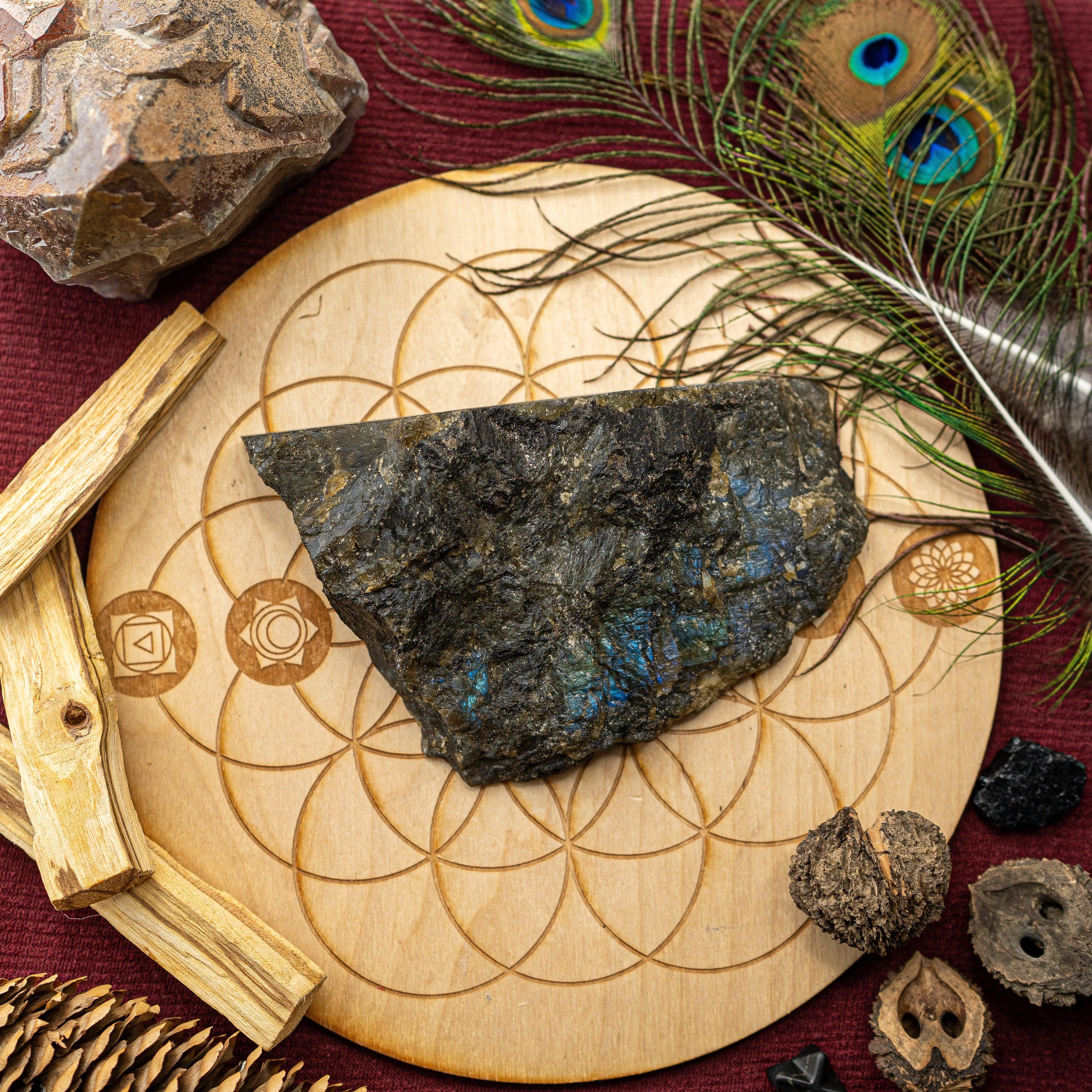 Top Grade Flashy Blue Labradorite Plaque ~ Display Specimen ~ Gorgeous Shine and Flash - Earth Family Crystals