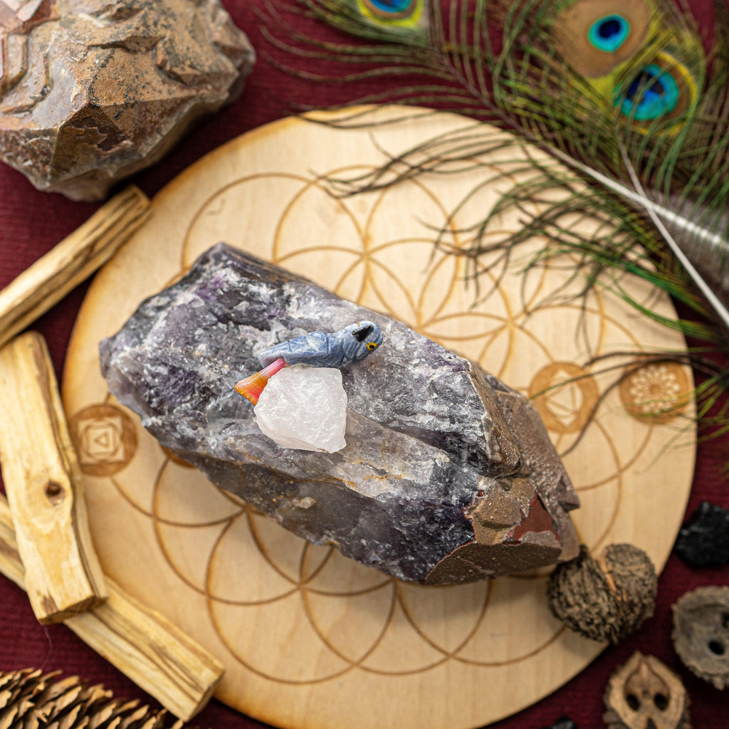 Adorable Parrot Soap Stone Carvings - Earth Family Crystals