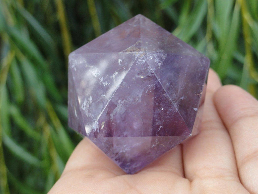 Amethyst Icosahedron Sacred Geometry Shape* - Earth Family Crystals