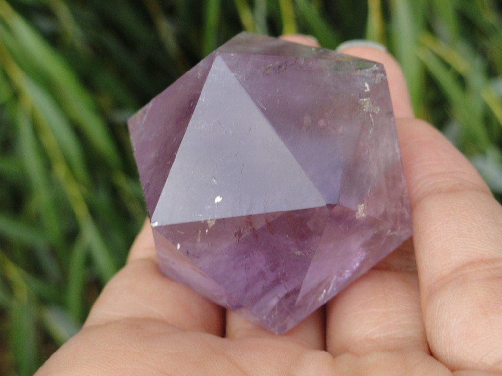 Amethyst Icosahedron Sacred Geometry Shape* - Earth Family Crystals