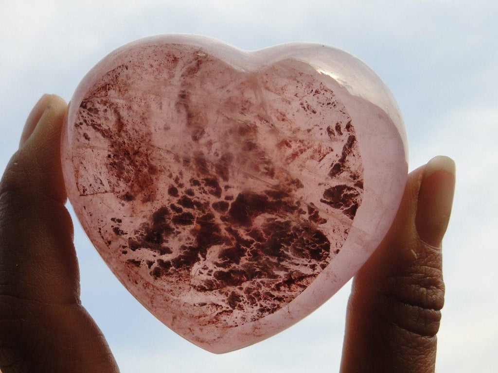 PINK GIRASOL HEART - Earth Family Crystals