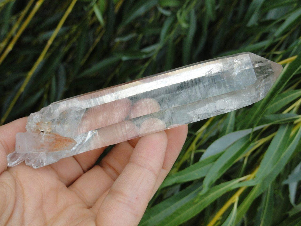 Ice water clear Brazilian CLEAR QUARTZ POINT - Earth Family Crystals