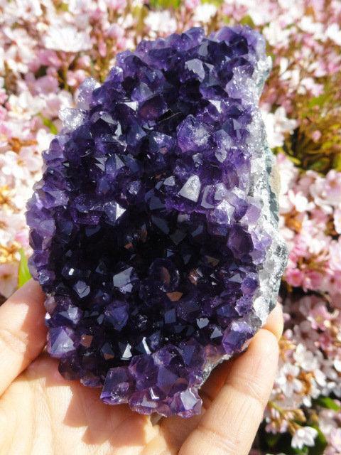 Deep Lavender Purple AMETHYST Self Standing Display Specimen - Earth Family Crystals