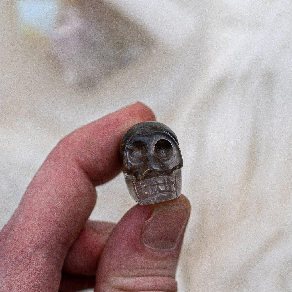 Adorable Smoky Quartz~ Mini Skull Carving ~ Awaken Conciousness - Earth Family Crystals