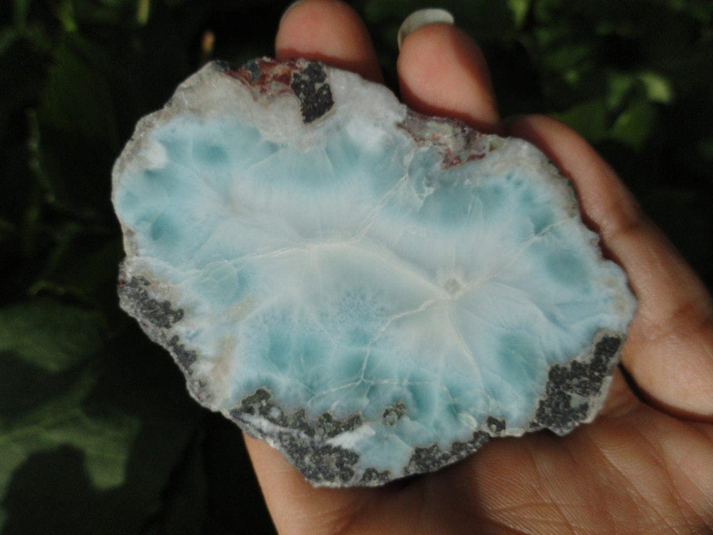Blue LARIMAR SLICE Specimen - Earth Family Crystals