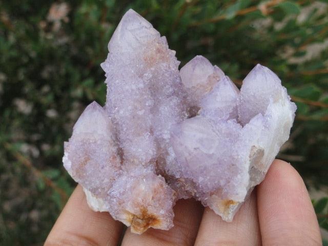 Light Lilac Purple AMETHYST SPIRIT QUARTZ CLUSTER - Earth Family Crystals