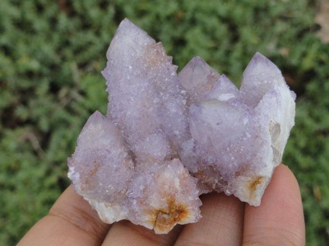 Light Lilac Purple AMETHYST SPIRIT QUARTZ CLUSTER - Earth Family Crystals