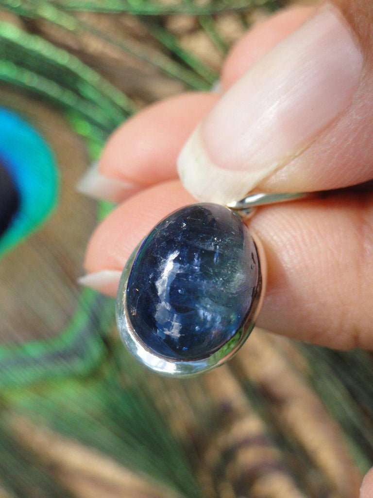 Gemmy BLUE KYANITE PENDANT In Sterling Silver (Includes Free Silver Chain) - Earth Family Crystals