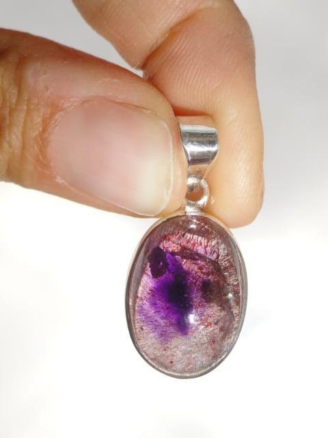 Breathtaking SUPER 7 GEMSTONE PENDANT In Sterling Silver (Includes Silver Chain) - Earth Family Crystals