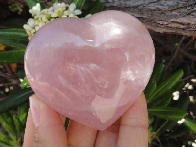 Sweet Vibes ROSE QUARTZ GEMSTONE HEART - Earth Family Crystals