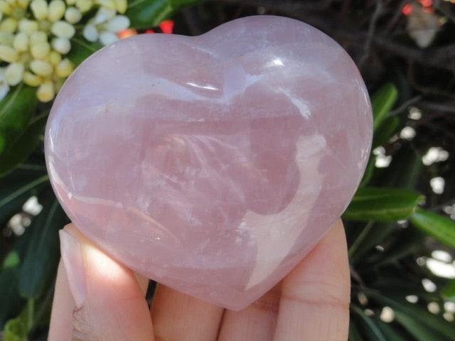 Sweet Vibes ROSE QUARTZ GEMSTONE HEART - Earth Family Crystals