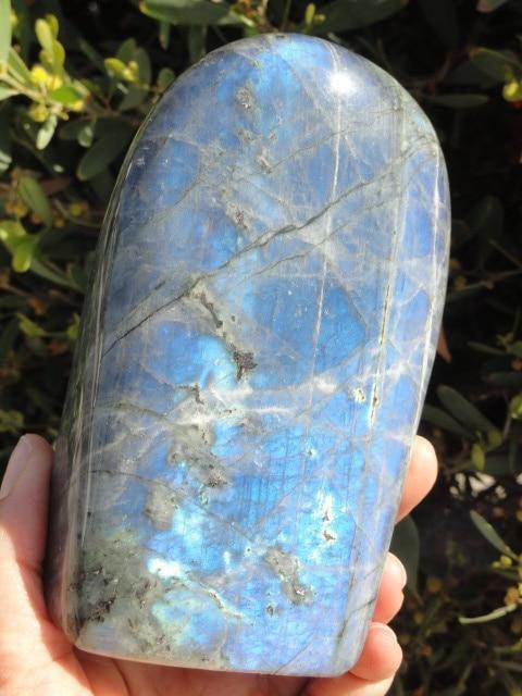 Cobalt Blue Flash LABRADORITE SELF STANDING SPECIMEN - Earth Family Crystals