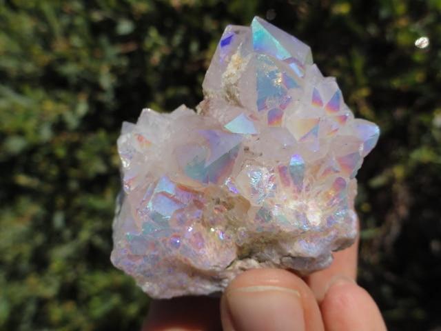 ANGEL AURA WHITE SPIRIT QUARTZ CLUSTER - Earth Family Crystals