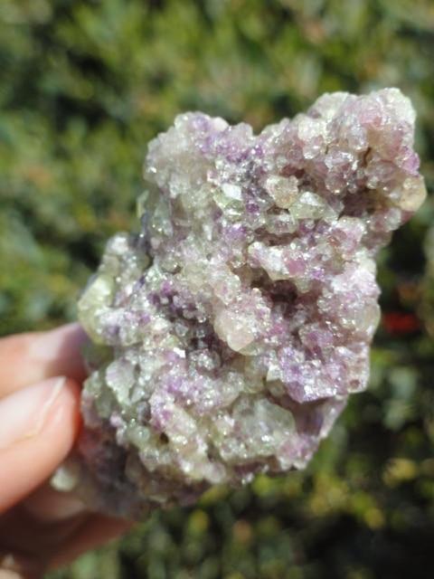 Exotic Purple & Green VESUVIANITE CLUSTER  From Quebec - Earth Family Crystals