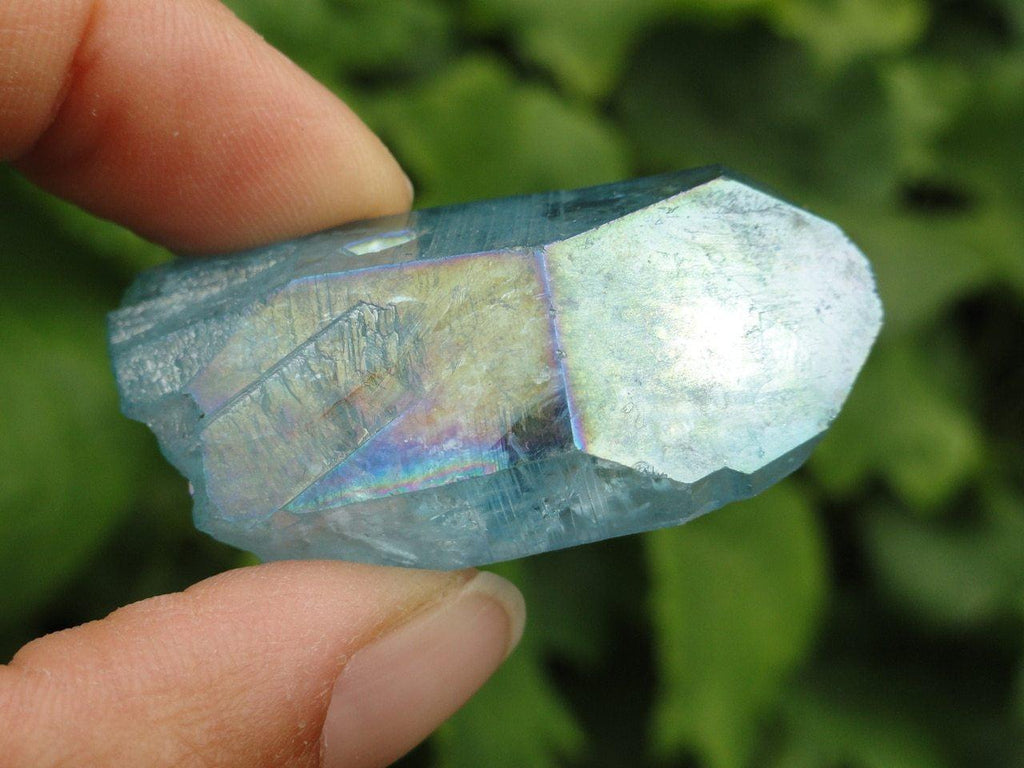 Chunky AQUA AURA QUARTZ POINT - Earth Family Crystals