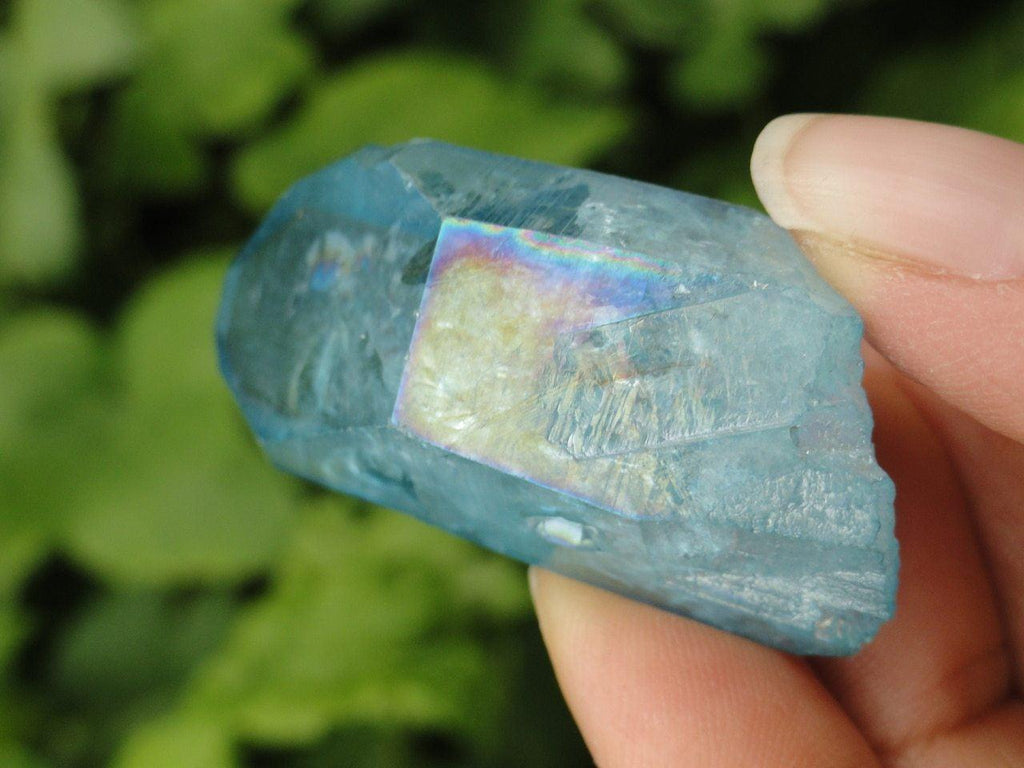 Chunky AQUA AURA QUARTZ POINT - Earth Family Crystals