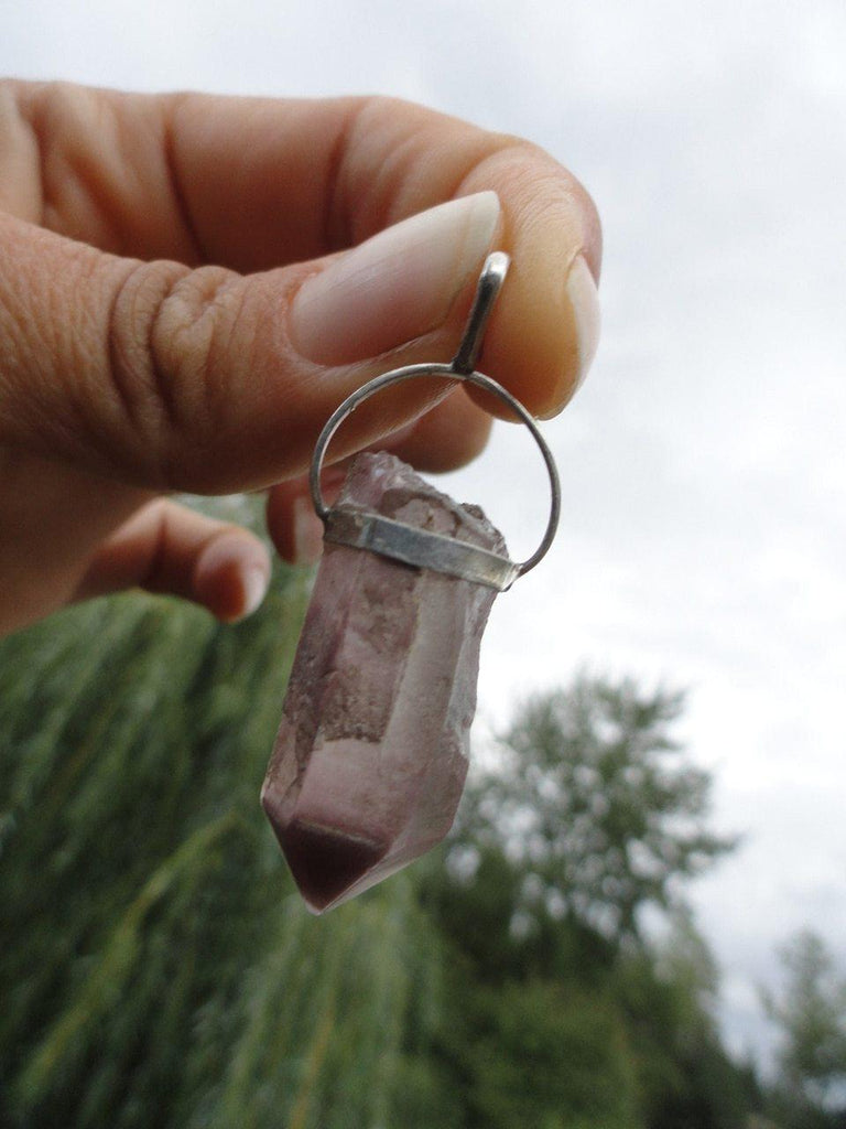 LITHIUM QUARTZ PENDANT In Sterling Silver (Includes Free Silver Chain) - Earth Family Crystals
