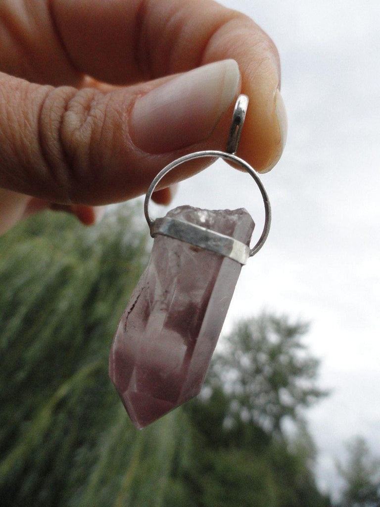 LITHIUM QUARTZ PENDANT In Sterling Silver (Includes Free Silver Chain) - Earth Family Crystals