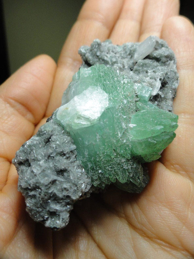 Emerald GREEN APOPHYLLITE CLUSTER - Earth Family Crystals