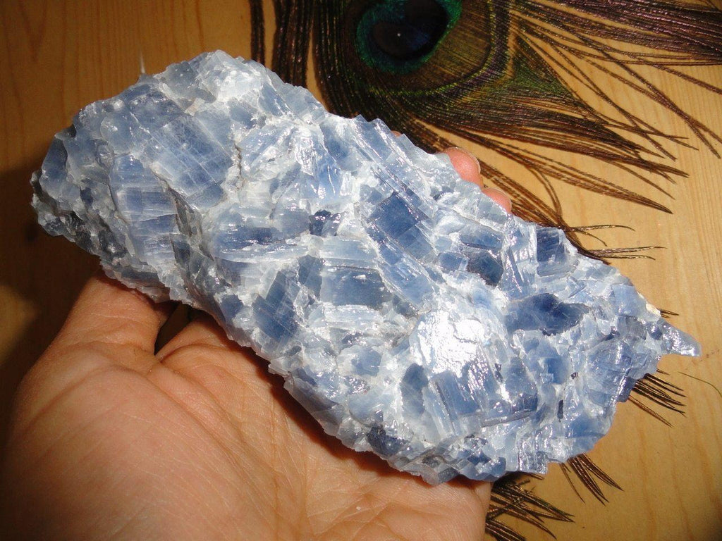 DEEP BLUE CALCITE FREE-FORM SPECIMEN FROM MEXICO - Earth Family Crystals